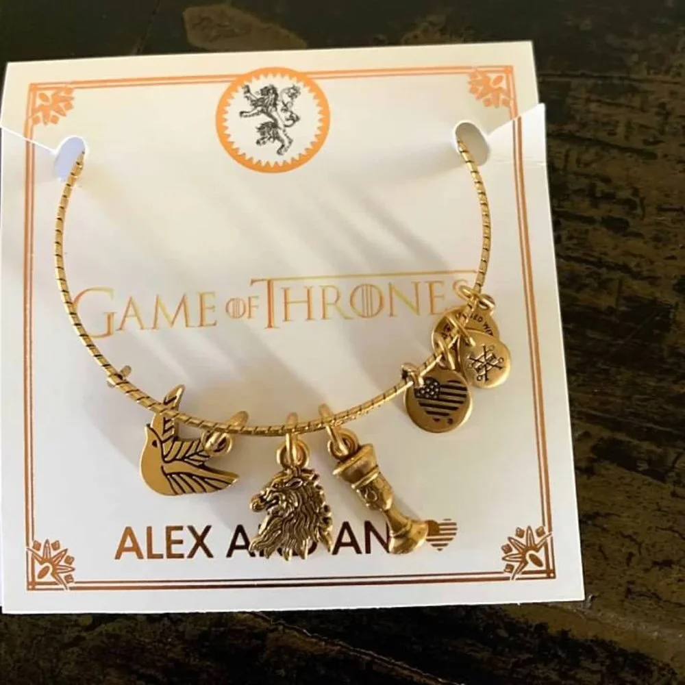 Alex & Ani Game of Thrones House Lannister Charm Bracelet Gold - Picture 2 of 4